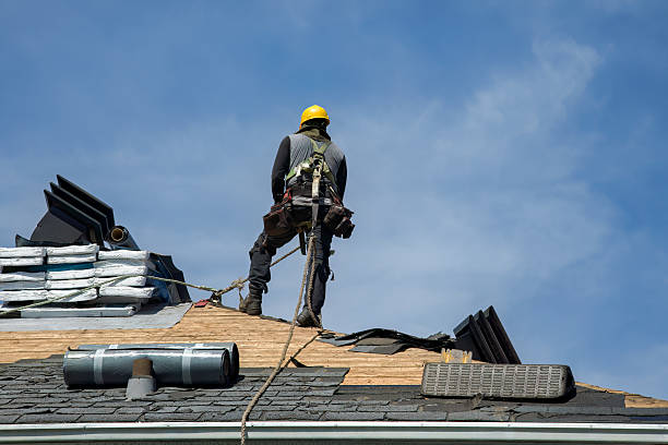 Professional Gutter Installation technician working in Canton, NC